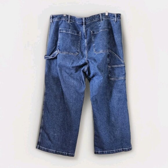 Torrid Jeans Womens 24R Blue Denim High Rise Carpenter Stretch Wide Leg Pockets - Picture 2 of 16